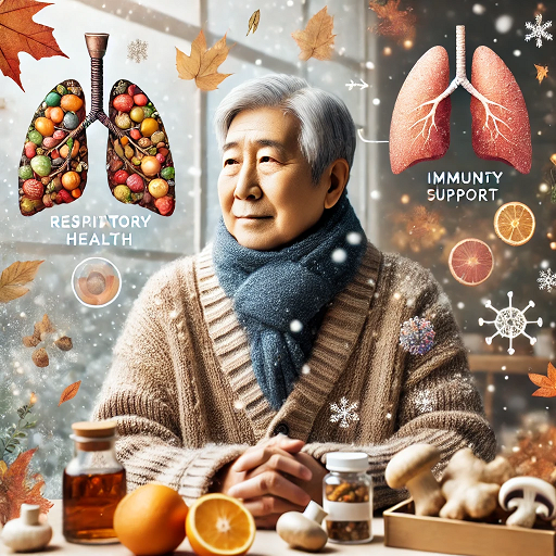 환절기 노인 건강 이미지